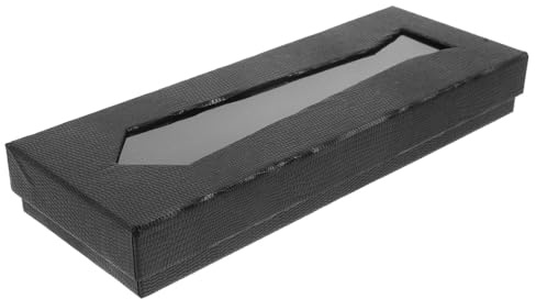 HOODANCOS Schwarze Krawattenbox mit Schlangenleder Optik aus Karton Aufbewahrungsbox für Herren Stilvoll für Feier und Anlass