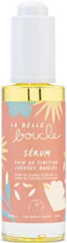 La Belle Boucle - Sérum Cheveux Bouclés, Frisés & Crépus - Soin de Finition 30ml - Anti-Frisottis, Anti-Fourches & Brillance - Huile de Jojoba, Lin & Camélia - 100% Naturel, Vegan