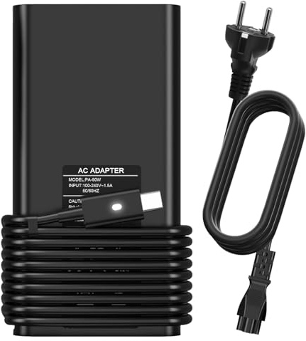 90W Dell USB C Ladegerät für Dell Latitude 5420, 5520, 5430, 5530, 7320, 7420, 7520, 7330, 9420, 9520, 9430, 9530, XPS 13 9310, 9300, 7390, Precision 3560, 3460, 3570 Type C Adapter Ladekabel