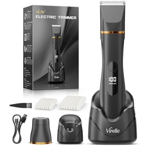 Intimrasierer für Frauen, Rasierer Damen Intimbereich Sanft, 2 in 1 Elektrischer Damenrasierer, Bikini Trimmer für Körper & Gesichtshaare Bräutigam Wasserdicht, Damen Rasierer, Präzisions-Trimmer