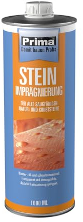 Prima Stein-Imprägnierung – Schutz für Naturstein & Beton im Außenbereich – Wasser- & Schmutzabweisend – Für Terrasse, Pflaster & Gartenplatten (1L)