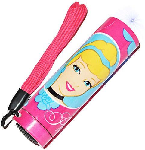 alles-meine.de GmbH stabile Metall - Mini - Taschenlampe LED - Princess - für Kinder & Erwachsene - Lampe/Projektor - 5 Fach LEDlicht - Licht Auto Kindertaschenlampe für Mä..