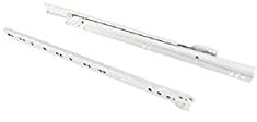 EMUCA - Guías correderas para cajones 800mm con extracción Parcial Color Blanco, Lote de 5 guías para cajones