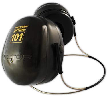 3M 10093045080721 Peltor Optime 101 Non-Electronic Muff, NRR 26 DB, Black, Standard