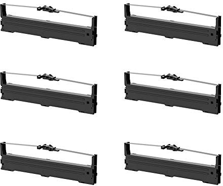 Farbband für Epson fx890, kompatibel mit Epson FX890, LQ590, LQ590K, 6 Stück