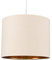 MiniSun | Small Modern Beige and Gold Drum Light Shade | Pendant Lights, Home Décor & Improvement Essential | 250cm Shade Width