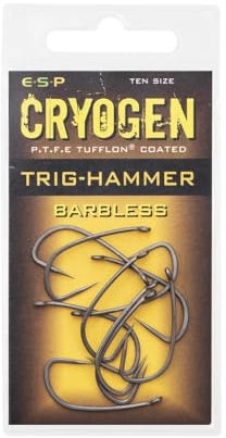 ESP Cryogen Trig Hammer Barbless Carp Hooks: 8