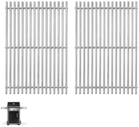 Spirit 300 Grillroste für Weber Spirit E310 E320 S310 S320 E/S 330 II E/S 310 3 Brenner Grillteile, Genesis Silber/Gold/Platin B/C, Genesis 1000-3500 Roste, 7 mm 304 Edelstahl, 7639 19, 400,5 cm. cm