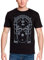 Elbenwald T-Shirt mit großem Türen von Durin Frontprint und Glow in The Dark Effekt für Herr der Ringe Fans Herrenshirt Baumwolle schwarz - XXXL