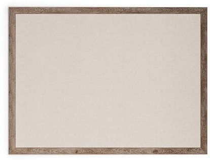 U Brands Pinnwand aus Leinen-Kork, 99,9 x 129,1 cm, rustikaler Holzrahmen (4894U00-01)
