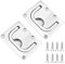 NUZAMAS Boat Flush Hatch, set da 2 pezzi in acciaio inox 316, 76 x 57 mm, maniglia per barca a incasso con viti per vano serratura