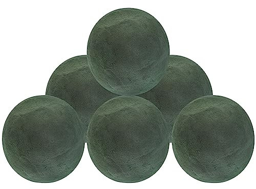 Amosfun 6 StüCke Rund Blumensteckschaum 12Cm, Vielseitige Steckmasse FüR Frische, Trocken- Und Kunstblumen, Hohe Wasseraufnahme, Einfache Handhabung FüR Hochzeiten Und DIY-Dekorationen