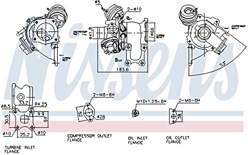 Turbolader von Nissens mit Dichtungen (93278) Lader Luftversorgung ATL, ATL, Turbolader, Abgasturbolader, Kompressor, G-Lader