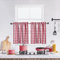 Lot de 2 rideaux de cuisine rouges et blancs 91,4 cm de long, motif à carreaux de buffle vichy avec passe-tringle, demi-fenêtre, rideaux pour cuisine, salle de bain, 71,1 x 91,4 cm, rouge/blanc