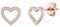 Philip Jones Rose Gold Plated Open Heart Earrings Created with Zircondia® Crystals