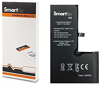 Smartex® Nueva Li-Ion Baterìa Compatible con iPhone XS | 2658 mAh | Batería de Repuesto sin ciclos de Recarga | 24 Meses de garantía