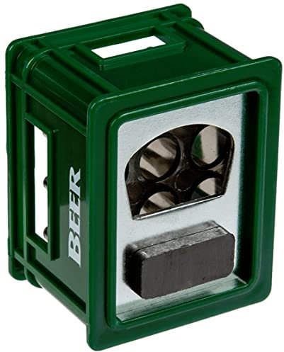 Flaschenöffner Bierkiste Bierkistenoptik Bieröffner mit Magnet Kapselheber Öffner (Grün)