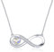 LOUISA SECRET Kette Damen Infinity Herz Halskette 925 Sterling Silberr or Messing mit Rose Gold, Kristall Ketten Anhänger mit Zirkonia, Geburtstag Valentinstag Weihnachten Muttertag Schmuck Geschenke