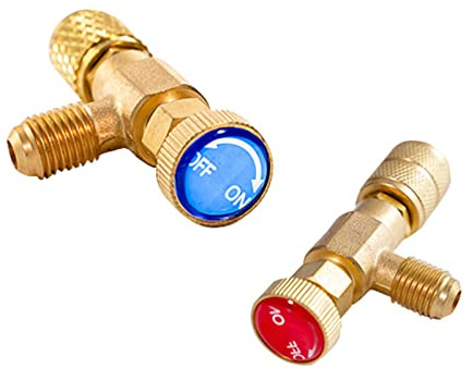Hsthe Sea 2PCS Filling Refrigerant Safety Valve Quick Coupler Air Conditioning R410A R22 Connector Adapters