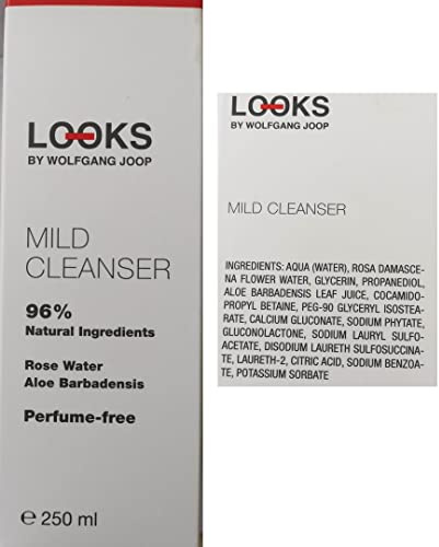 My Looks by Wolfgang Joop Gesichtsreinigung Cleanser 250 ml parfumfrei mit Rosenwasser mit Spender