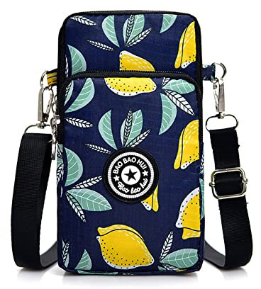 Fulenyi Sac à bandoulière étanche avec Fermeture éclair - Sac à bandoulière, Poches spacieuses et légères, Smartphone, Sport, Poche pour crédit