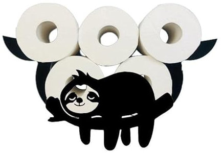 Vesone Porte-Papier hygiénique Paresseux,Rangement Amusante en Forme Paresseux - Porte-Papier Design Mural pour Toilette comptoir Table Salle Bain