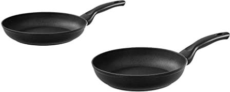 Barazzoni Spa, Dolomitica Extra Black, Set 2 Padelle alluminio ø24+ ø28cm, Induzione, Made in Italy