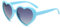 WDZAYXC Herz Polarisierte Retro Sonnenbrille für Damen und Herren, Gradient Gläser, süß und stylisch, UV400 Schutz(Blau/Grau)