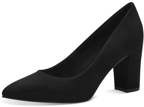 MARCO TOZZI Damen Pumps mit Blockabsatz Vegan, Schwarz (Schwarz), 39 EU