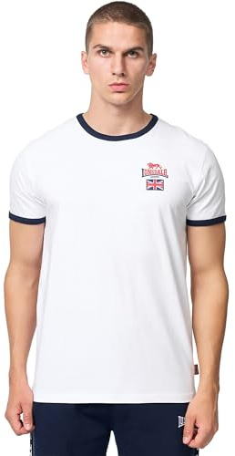 Lonsdale Herren T-Shirt Normale Passform CASHENDUN White/Navy/Red XL, 117451
