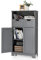 LIFEZEAL Badezimmerschrank, Badschrank mit Schubladen & verstellbaren Regalen, Aufbewahrungsschrank Holz, Moderner Hochschrank für Küche, Wohnzimmer, Badezimmer, 60 x 30 x 109 cm (grau)