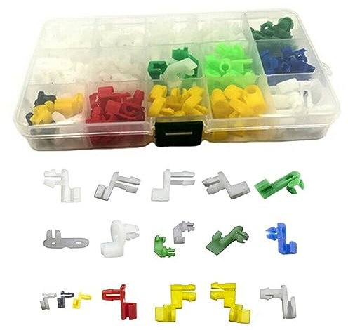Clips de Fixation pour Barre de Verrouillage de Portière de Voiture, MoreChioce 160PCS Clips de Tringlerie de Tige de Serrure de Porte Gauche Droite Conducteur Côté Passager en Plastique avec boîte
