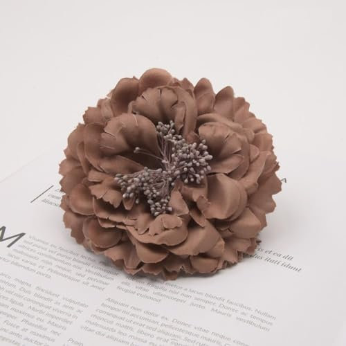 qbodp 2 Pièces Pince À Embrasses De Rideaux, Attaches De Fleurs Artificielles pour Rideaux, Pince De Décoration De Rideau De Salon De Décoration Intérieure, Marron