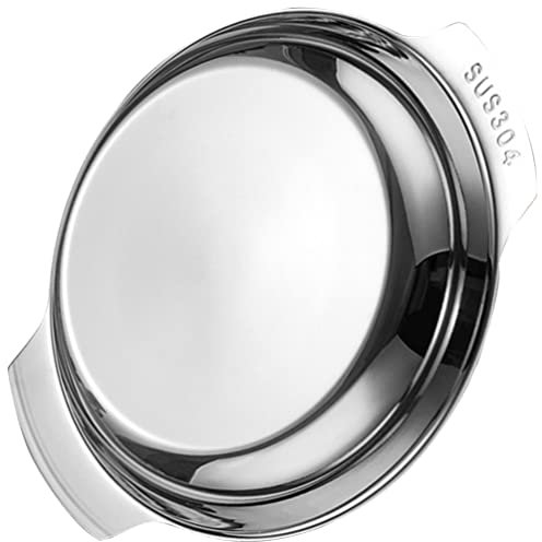 GaRcan Plato de Acero Inoxidable Plato de Camping Plato de Metal para mariscos Plato para Servir Bandeja para refrigerios con Asas para Restaurante Cocina casera (Plata 27.5X23