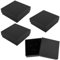 RNHDLY Schmuckschachtel 4 Stücke Schmuck Box Karton 9 x 9cm Schmuckschatulle Schmuck Geschenkbox, Schmuckbox Klein, Geschenkbox Kette Leer für Armbänder Armreife (Schwarz)