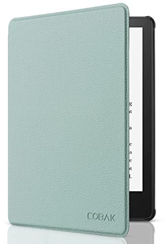 CoBak 6.8 Kindle Paperwhite Case - PU Leather Smart Cover with Auto Sleep Wake Feature for Kindle Paperwhite 11th Generation/Signature Edition(Only 2021), Agave Green