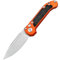 Joa Couteau de poche pliant M390 en acier inoxydable - Petit couteau d'extérieur - Mini couteau EDC portable - Couteau de camping - Couteau de chasse multifonction - En aluminium - Orange - Poignées