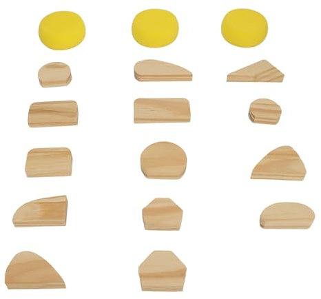 Hooleey 17 piezas de moldes con mango de taza de cerámica, kit de moldes para hacer mango de taza de cerámica de madera, suministros de arcilla de cerámica para principiantes