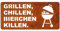 EXTRAVAGANT® Schild „Grillen & Chillen“ Wanddekoration Gartendeko Wohnungsdeko Gartenschild Metall Innen Außen wetterfest Geschenk Garten Wohnung Terrasse Geschenkidee Geburtstag