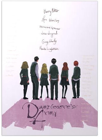 Displate Offiziell Harry Potter MetallPoster Magnetische Befestigung Inklusive Lizenziert Bilder Hochwertiges Poster Dumbledore's Army 45 cm x 32 cm