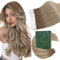 Ugeat Echthaar Extensions Tape Ombre 40cm Glänzend Tape Extensions Echthaar Blond Braun Skin Weft Invisible Haarverlängerung Balayage für Datum 20 Stück 50g #9A/60/9A