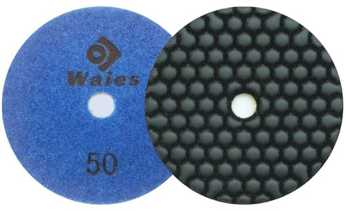 Waies 100 mm, grana 50 diamantata per taglio a secco, per levigatura a secco, per levigatrice a pavimento in granito, pietra, cemento, marmo o lucidatrice