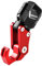 Sarini Gancio per Manubrio, Cinturino con Gancio Pieghevole, Gancio per Casco per Manubrio in Lega di Alluminio Universale per Moto Accessorio per Moto(Rosso)