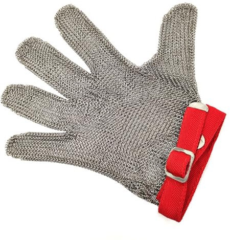 Guante De Malla De Metal, Guantes De Acero Inoxidable Resistentes A Cortes Guantes De Trabajo para Protección contra, Guantes Jardineria, Guantes Anticorte, Guantes Mechanix L