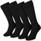 Black Snake 2 Paar Trachten Kniestrümpfe für Damen & Herren - mit Zopfmuster & Umschlagbund - weicher Baumwollmix - ideal zur Lederhose & Tracht - Schwarz - 39/42