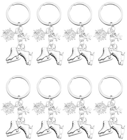 LIFKOME 8 STK Schlittschuh Schlüsselanhänger Charme Schlittschuhe Schlüsselanhänger Eiskunstlauf Skaterschuhe Schmuck Zinklegierung Silver