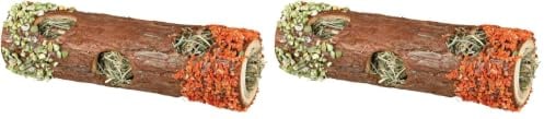 Trixie 60770 Natural Snack Tube Tunnel mit Heufüllung für kleine Nagetiere und Kaninchen (Hibiskusblüten, 20 cm / 25 g), 1 Stück (2er Pack)