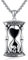 ONEFINITY Sanduhr Kette 925 Sterling Silber Memento Mori Anhänger Schädel Stoic Halskette Schmuck Geschenke für Herrn