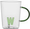 LA PORCELLANA BIANCA - Tazza Lettera W in vetro borosilicato, capacità 400 cc, collezione Allalettera