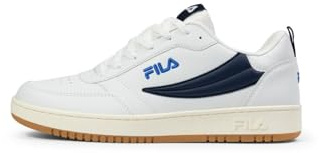 FILA Men's Rega NF Trainers, White Navy-Antique White, 42 EU, White Fila Navy Antique White, 9 UK